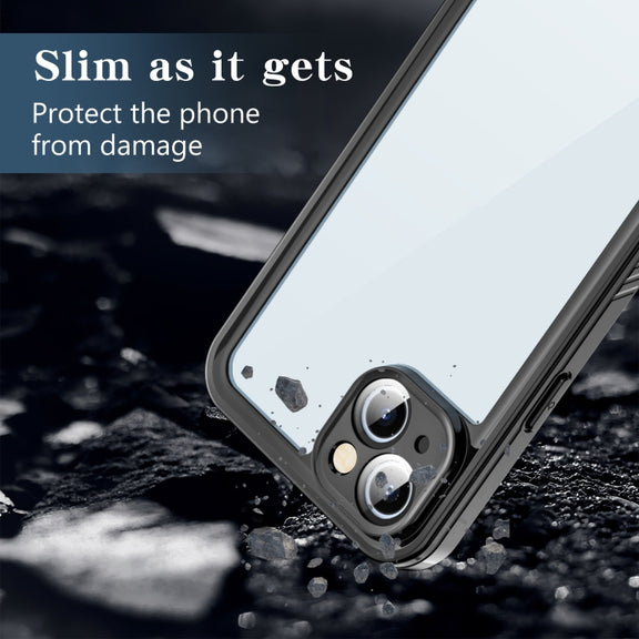 For iPhone 15 Plus RedPepper Shockproof IP68 Water-resistant PC + TPU Protective Case(Black)
