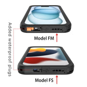 For iPhone 15 RedPepper Shockproof IP68 Water-resistant PC + TPU Protective Case(Black)