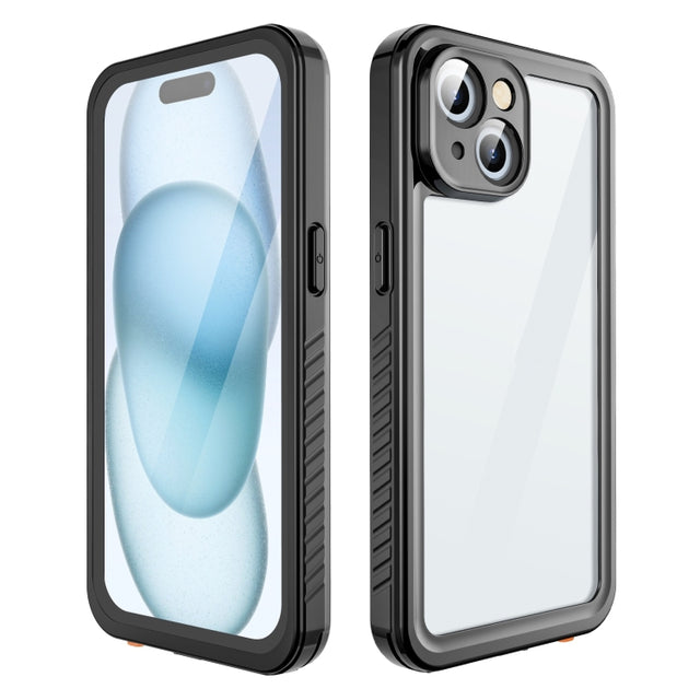For iPhone 15 RedPepper Shockproof IP68 Water-resistant PC + TPU Protective Case(Black)
