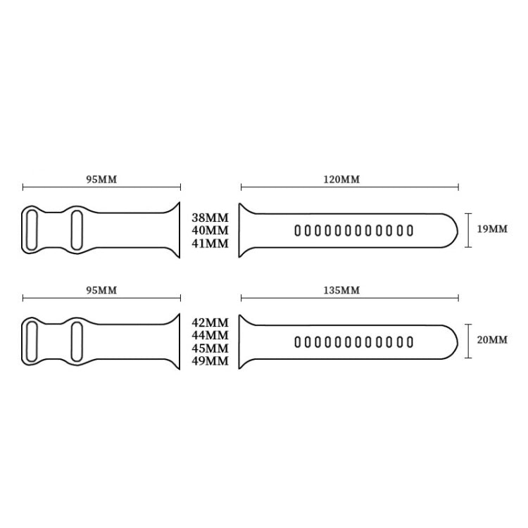 For Apple Watch Series 6 40mm Concave Leopard Printed Silicone Watch Band(Black Blue)