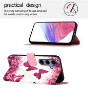 For Samsung Galaxy S25 5G 3D Painting Horizontal Flip Leather Phone Case(Rose Butterfly)