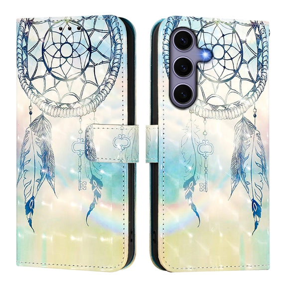 For Samsung Galaxy S25 5G 3D Painting Horizontal Flip Leather Phone Case(Dream Wind Chimes)