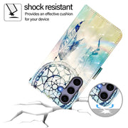 For Samsung Galaxy S25 5G 3D Painting Horizontal Flip Leather Phone Case(Dream Wind Chimes)