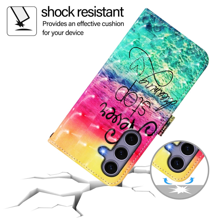 For Samsung Galaxy S25 5G 3D Painting Horizontal Flip Leather Phone Case(Chasing Dreams)