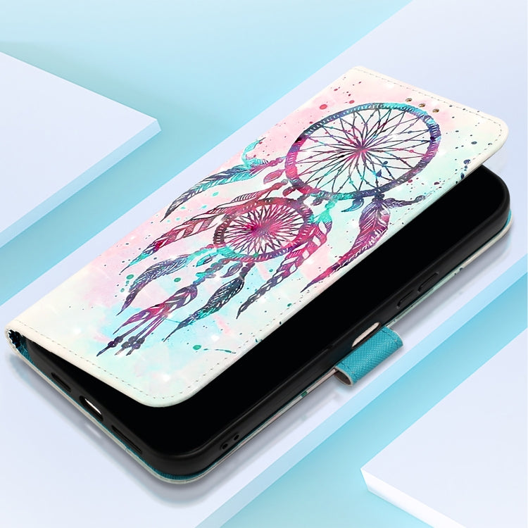 For Samsung Galaxy S25 5G 3D Painting Horizontal Flip Leather Phone Case(Color Drop Wind Chimes)