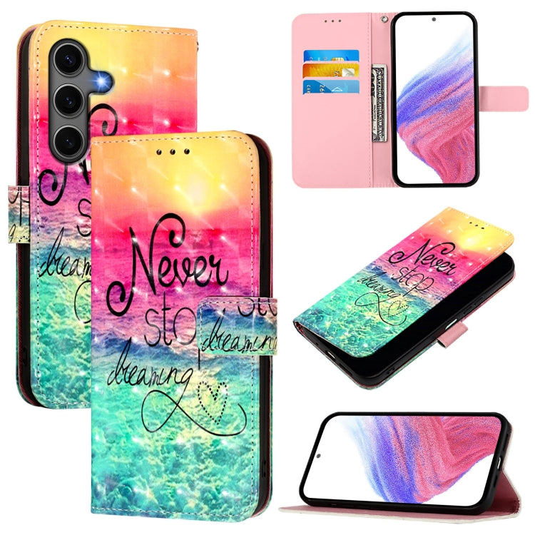 For Samsung Galaxy S25+ 5G 3D Painting Horizontal Flip Leather Phone Case(Chasing Dreams)