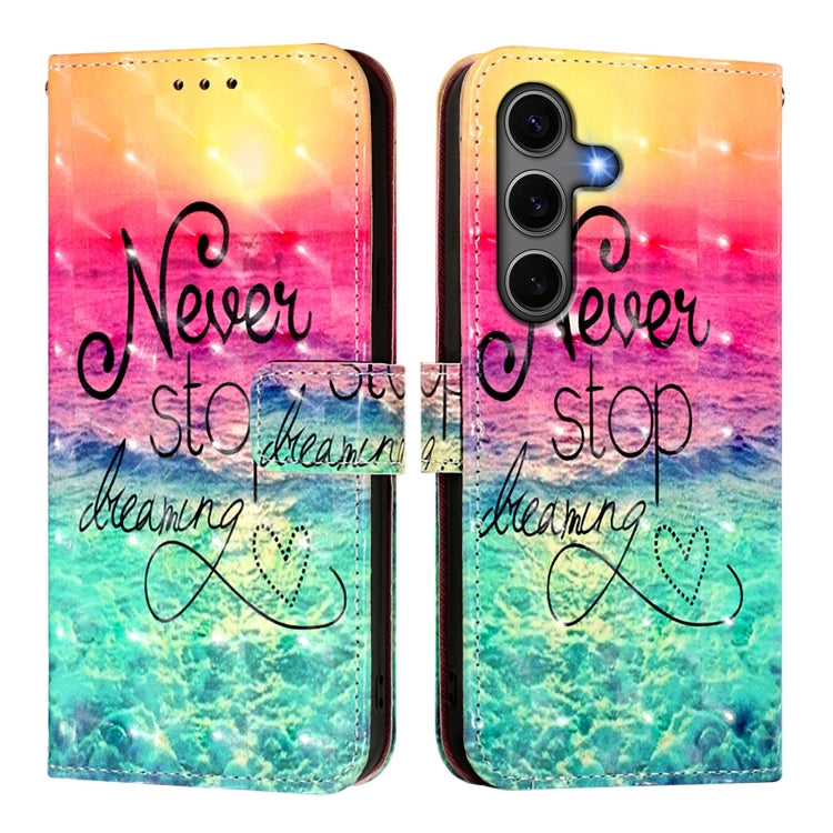 For Samsung Galaxy S25+ 5G 3D Painting Horizontal Flip Leather Phone Case(Chasing Dreams)