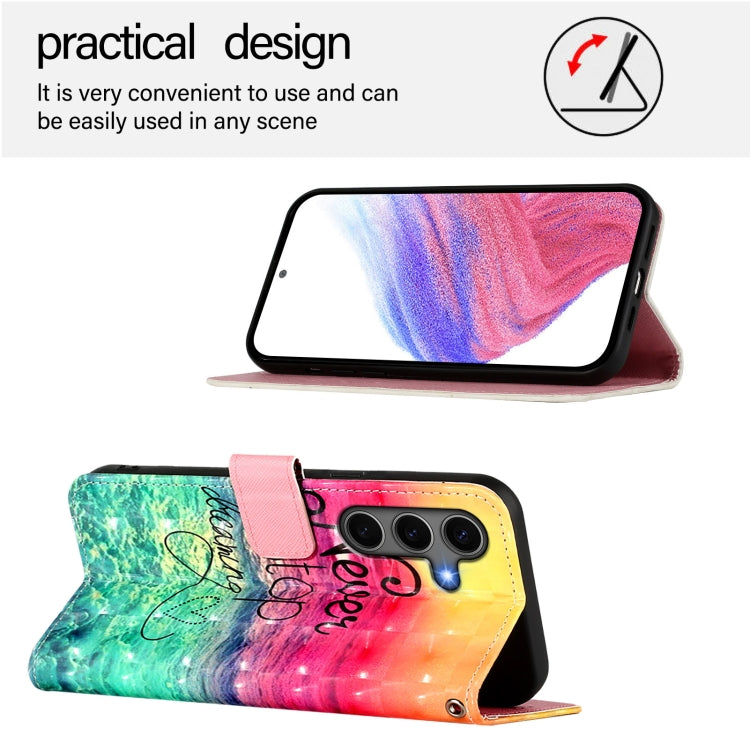 For Samsung Galaxy S25+ 5G 3D Painting Horizontal Flip Leather Phone Case(Chasing Dreams)