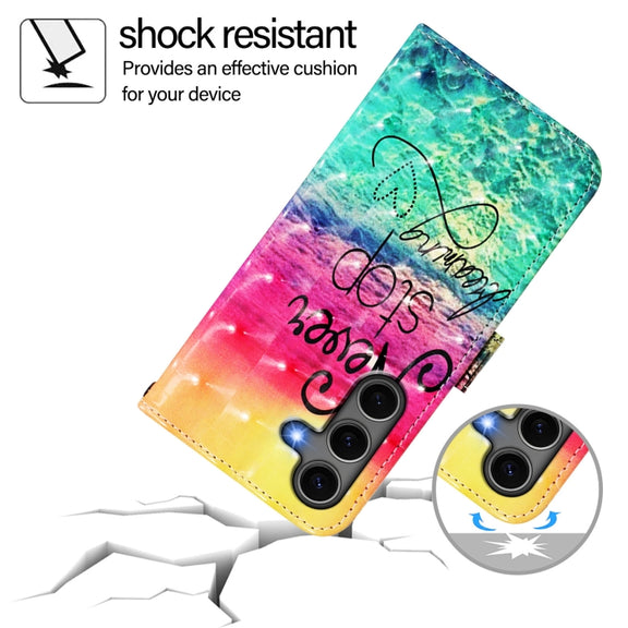 For Samsung Galaxy S25+ 5G 3D Painting Horizontal Flip Leather Phone Case(Chasing Dreams)