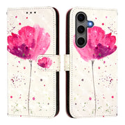 For Samsung Galaxy S25+ 5G 3D Painting Horizontal Flip Leather Phone Case(Flower)