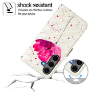 For Samsung Galaxy S25+ 5G 3D Painting Horizontal Flip Leather Phone Case(Flower)