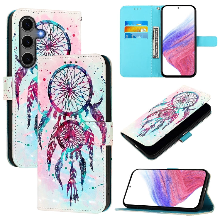 For Samsung Galaxy S25+ 5G 3D Painting Horizontal Flip Leather Phone Case(Color Drop Wind Chimes)
