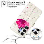 For Samsung Galaxy S25 Ultra 5G 3D Painting Horizontal Flip Leather Phone Case(Flower)