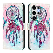 For Samsung Galaxy S25 Ultra 5G 3D Painting Horizontal Flip Leather Phone Case(Color Drop Wind Chimes)
