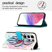 For Samsung Galaxy S25 Ultra 5G 3D Painting Horizontal Flip Leather Phone Case(Color Drop Wind Chimes)