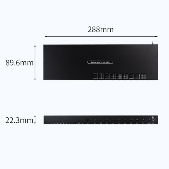 Measy MV4391 9-screen 4K HDMI 1080P Simultaneous Display Splitter(EU Plug)