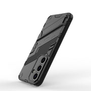 For Samsung Galaxy S25 5G Punk Armor 2 in 1 PC + TPU Shockproof Phone Case with Invisible Holder(Black)