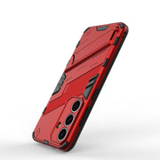 For Samsung Galaxy S25 5G Punk Armor 2 in 1 PC + TPU Shockproof Phone Case with Invisible Holder(Red)