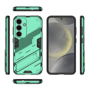 For Samsung Galaxy S25 5G Punk Armor 2 in 1 PC + TPU Shockproof Phone Case with Invisible Holder(Green)