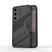 For Samsung Galaxy S25+ 5G Punk Armor 2 in 1 PC + TPU Shockproof Phone Case with Invisible Holder(Black)