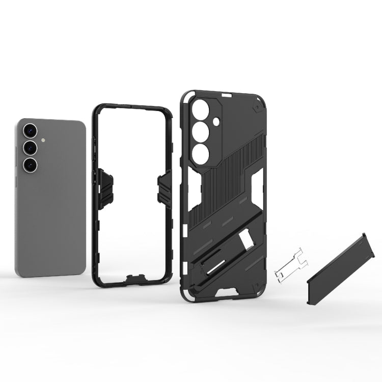 For Samsung Galaxy S25+ 5G Punk Armor 2 in 1 PC + TPU Shockproof Phone Case with Invisible Holder(Green)