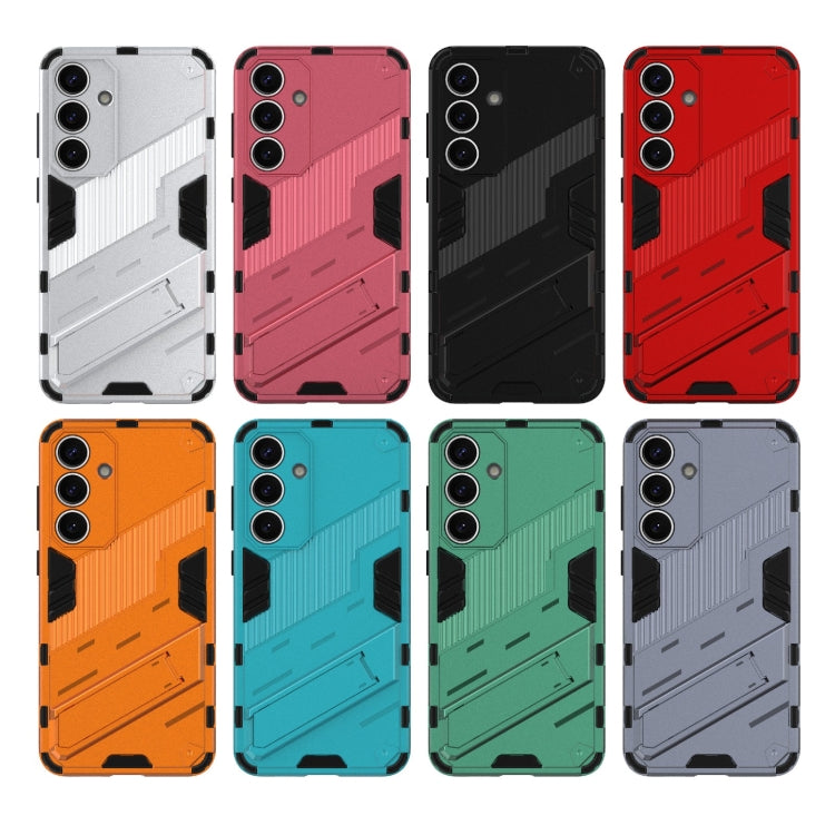 For Samsung Galaxy S25+ 5G Punk Armor 2 in 1 PC + TPU Shockproof Phone Case with Invisible Holder(Green)
