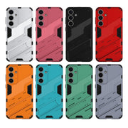For Samsung Galaxy S25+ 5G Punk Armor 2 in 1 PC + TPU Shockproof Phone Case with Invisible Holder(Green)