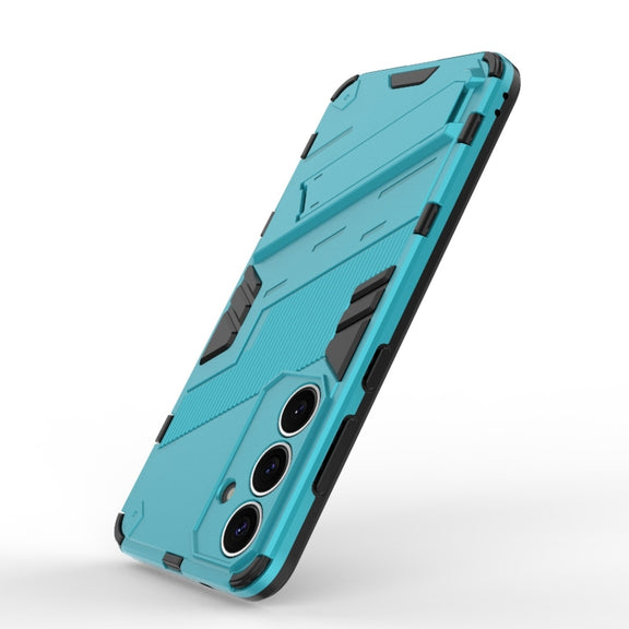 For Samsung Galaxy S25+ 5G Punk Armor 2 in 1 PC + TPU Shockproof Phone Case with Invisible Holder(Blue)