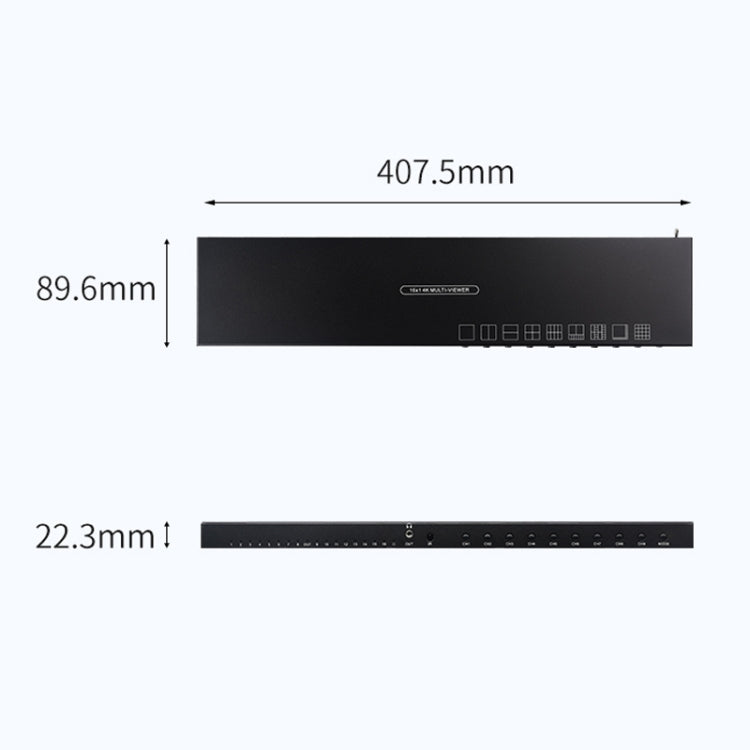 Measy MV43161 16-screen 4K HDMI 1080P Simultaneous Display Splitter(US Plug)