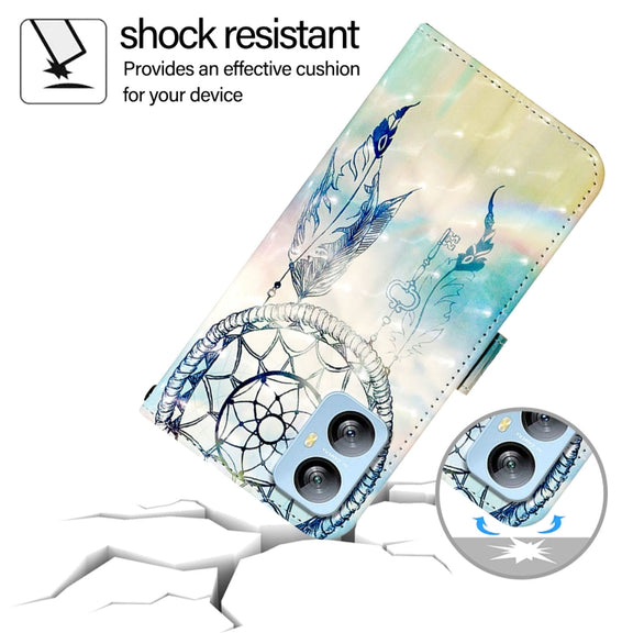 For Blackview A52 3D Painting Horizontal Flip Leather Phone Case(Dream Wind Chimes)