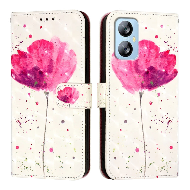 For Blackview A52 3D Painting Horizontal Flip Leather Phone Case(Flower)