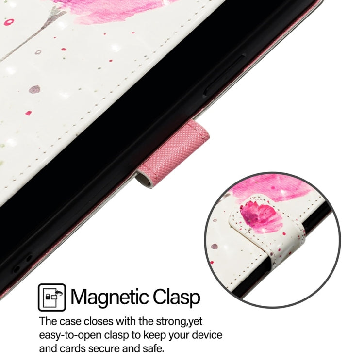 For Blackview A52 3D Painting Horizontal Flip Leather Phone Case(Flower)