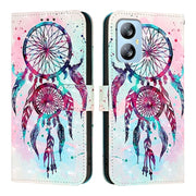 For Blackview A52 3D Painting Horizontal Flip Leather Phone Case(Color Drop Wind Chimes)