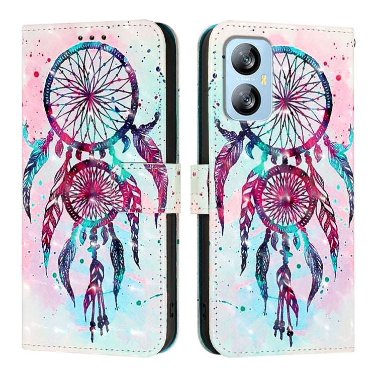 For Blackview A52 3D Painting Horizontal Flip Leather Phone Case(Color Drop Wind Chimes)