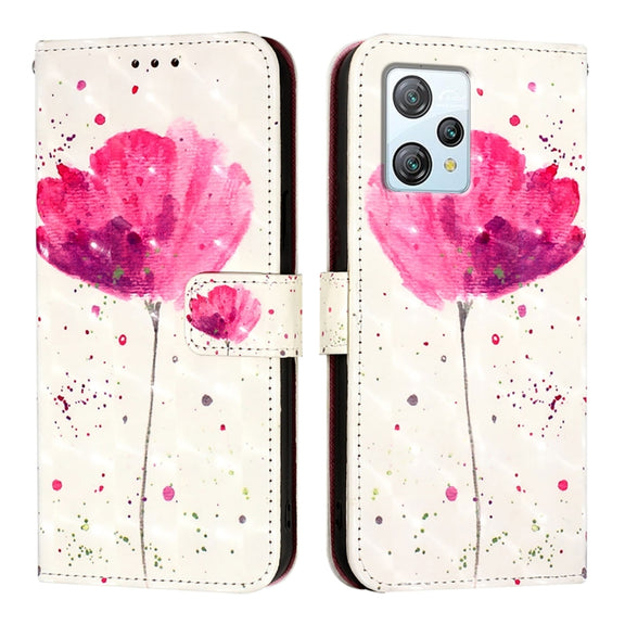 For Blackview A53 3D Painting Horizontal Flip Leather Phone Case(Flower)