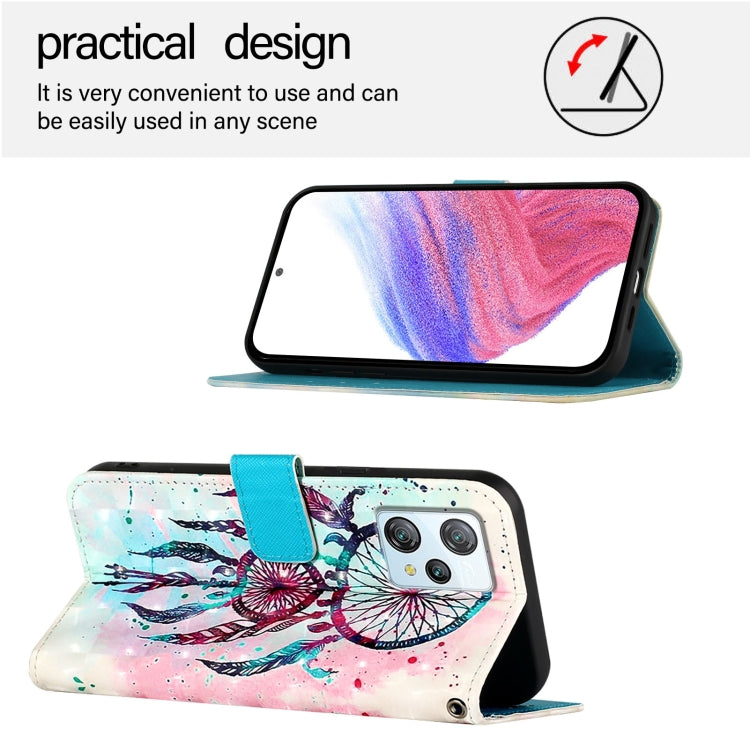 For Blackview A53 3D Painting Horizontal Flip Leather Phone Case(Color Drop Wind Chimes)