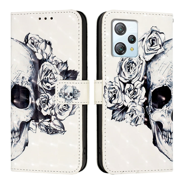 For Blackview A53 3D Painting Horizontal Flip Leather Phone Case(Skull)