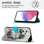 For Blackview A53 3D Painting Horizontal Flip Leather Phone Case(Grey Owl)