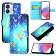 For Blackview Color 8 3D Painting Horizontal Flip Leather Phone Case(Golden Butterfly) - More Brand by PMC TechLife | Online Shopping South Africa | PMC TechLife | Buy Now Pay Later Mobicred