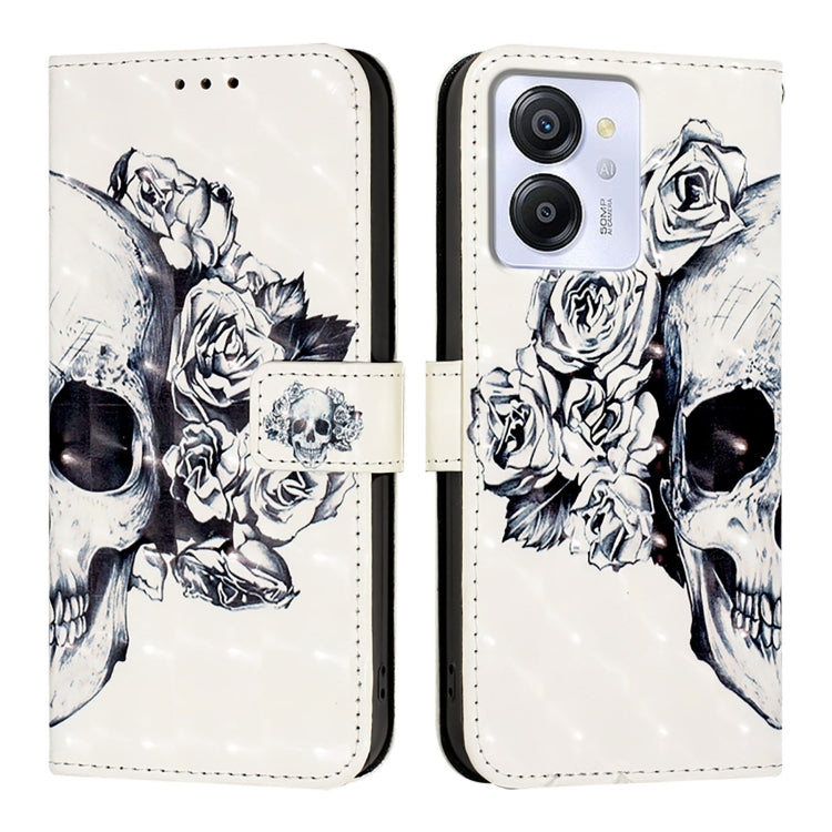 For Blackview Color 8 3D Painting Horizontal Flip Leather Phone Case(Skull)