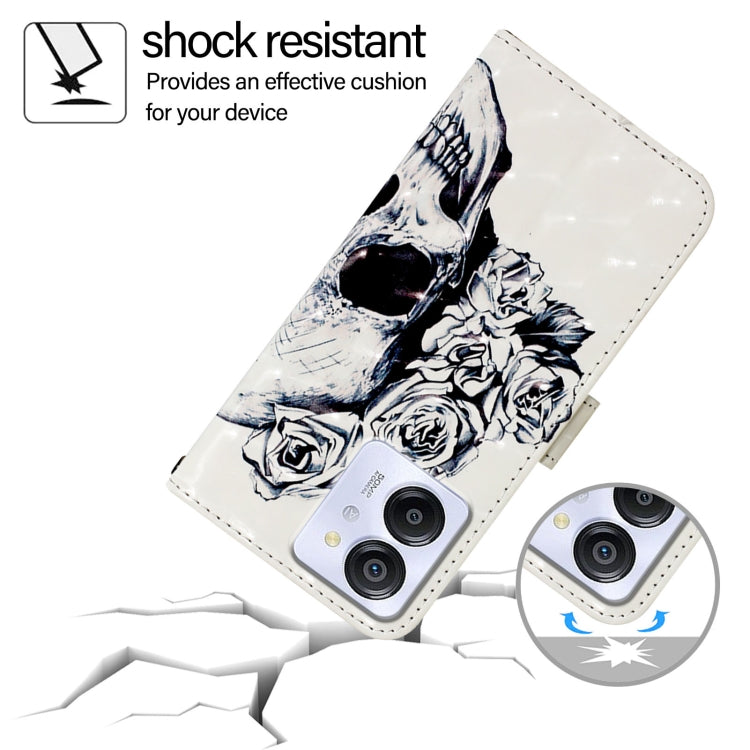 For Blackview Color 8 3D Painting Horizontal Flip Leather Phone Case(Skull)