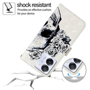 For Blackview Color 8 3D Painting Horizontal Flip Leather Phone Case(Skull)
