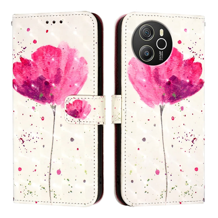 For Blackview Shark 8 3D Painting Horizontal Flip Leather Phone Case(Flower)