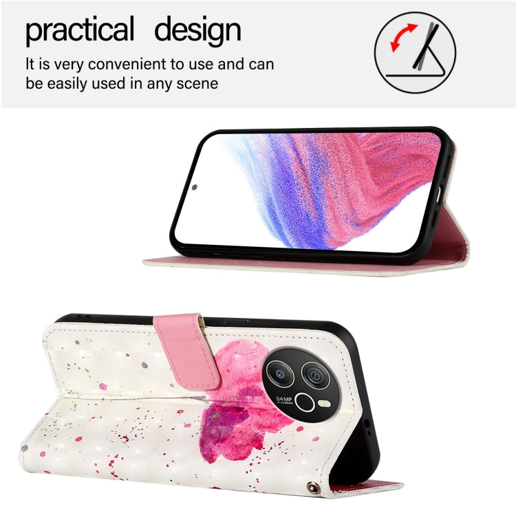 For Blackview Shark 8 3D Painting Horizontal Flip Leather Phone Case(Flower)