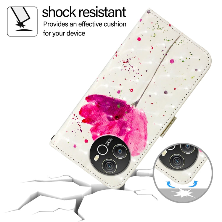 For Blackview Shark 8 3D Painting Horizontal Flip Leather Phone Case(Flower)