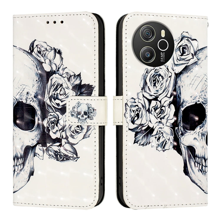 For Blackview Shark 8 3D Painting Horizontal Flip Leather Phone Case(Skull)