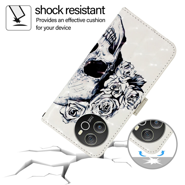 For Blackview Shark 8 3D Painting Horizontal Flip Leather Phone Case(Skull)