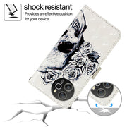 For Blackview Shark 8 3D Painting Horizontal Flip Leather Phone Case(Skull)