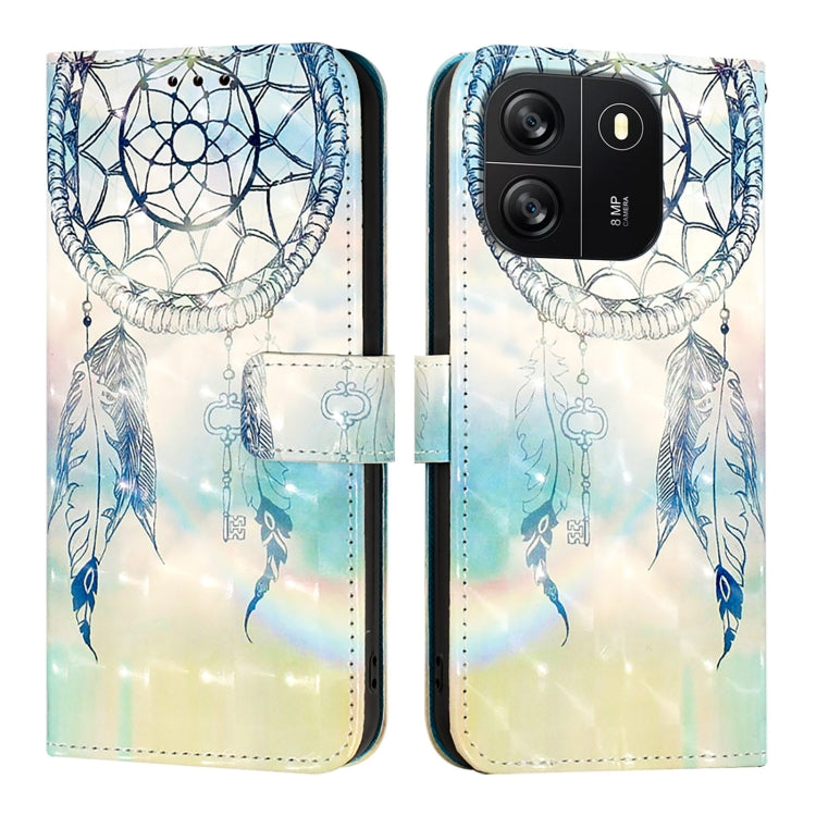 For Blackview Wave 6C 3D Painting Horizontal Flip Leather Phone Case(Dream Wind Chimes)