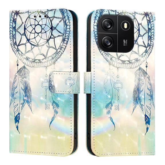 For Blackview Wave 6C 3D Painting Horizontal Flip Leather Phone Case(Dream Wind Chimes)